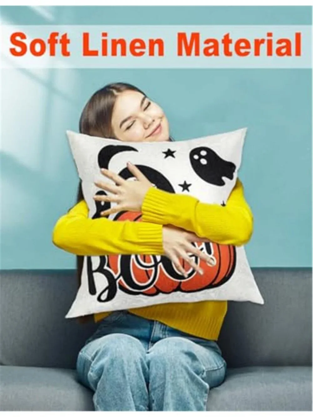 Halloween Pillow Covers 18x18 4Pcs Double‑Sided Print Home Decor